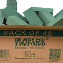 FLOFARE Pack of 48 Floral Foam Blocks for Fresh and Artificial Flowers, Each (7.8 L x 3.5 W x 2.4 H), Dry and Wet Floral Foam Blocks for Wedding, Birthdays, Home, Office, and Garden Decorations