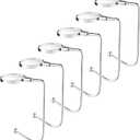 Christmas Stocking Holders for Mantle, Non-Slip Safety Fireplace Mantel Stocking Hooks with Separate Adhesive Strips, Silicone Pad Grip Hanger for Xmas Party Decoration (Silver,6)