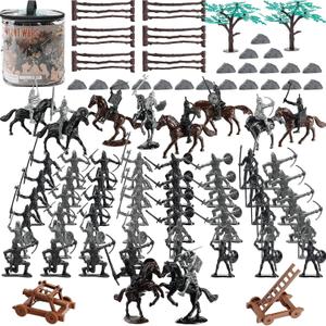Amor Present Medieval Knights Toys, Knight Action Figurines for Kids
