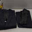 JPF Mens Formal Suits 2 Piece Stripe Suit Jacket Pants Set with Tie Slim Fit Tuxedo Suits for Men Wedding Prom Suit, Size XL