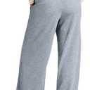 SOFIA'S CHOICE Women's High Waist Drawstring Sweatpants with Pockets Loose Straight Leg Lounge Pant Grey Medium (Gray, M)