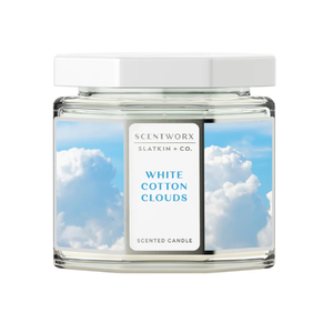 SCENTWORX WHITE COTTON CLOUDS 3-WICK CANDLE 14.5 oz