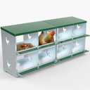 TOCRETOARE Chicken Nesting Boxes, 8 Hole Nesting Box for Laying Eggs, Heavy Duty Metal Nest Boxes for Chicken and Poultry to Collect Eggs, Chicken Laying Boxes Hens Chicken Coop Box