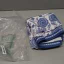 patdrea Designer Vintage Blue Floral Tablecloth for Square Table,Linen Paisley Breathable Pattern Table Cloth,Home Cover Decor for Kitchen Dining Christmas,Thanksgiving,67"x67"-Lantang a