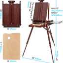 MEEDEN French Easel, Plein Air Easel, Art Easels for Painting Adult, Travel Easels,Portable Artist Easle for Outdoor Painting, Sketching, Display, 17 Inches Wide, 22 Inches Long