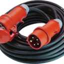 Bachmann 346.171 CEE Extension Cable, 10 m, 5G4, 32A, Black and Red