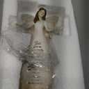 Pavilion Gift Company 19105 Serenity Angel Figurine, 9", Silver,white