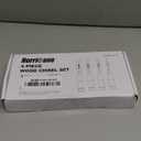 HURRICANE 4 Piece Wood Chisel Set for Woodworking. CR-V Steel Beveled Edge Blades with Safety Caps. Durable PVC High Impact Handle, for Precision Carving & DIY Projects (1/4", 1/2", 3/4", 1") (Regular Size Grip)