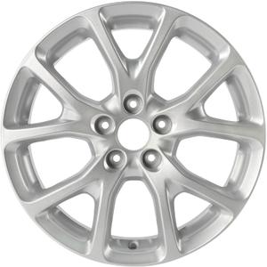 New Single 17 Inch 17x7 Inch 17" Premium Aluminum Alloy Wheel Rims Fit for Jeep Cherokee 2014 2015 2016 2017 2018, OEM Design Replacement Rim, ALY09130U20N, Silver