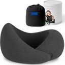 Ostrichpillow Go Neck Pillow, Travel Pillows for Airplanes, Premium Memory Foam Travel Pillow, 360 Ergonomic Design, Asymmetrical Sides, Travel Bag Included, Washable Modal Cover (Onesize, Dark Night)