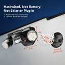 OREiN Motion Sensor Outdoor Security Light, Adjustable Dual-Head LED Flood Light, 3 Modes(Motion/Manual/Dusk to Dawn), 150W Equivalent 5000K, IP65 Waterproof Exterior Lighting, Hardwired, Black