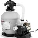 XtremepowerUS 16" Sand Filter Pump for Above Ground Swimming Pool 3/4 HP Pool Pump with Timer Function up to 15,000 Gallons Pool 3,100 GPH High-Flow Improved Circulation and Filtration