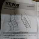 VEVOR Dock Stairs 4 Steps, 500lbs Load Pool Steps, Adjustable Height Aluminum Dock Ladders, Pontoon Boat Ladder with Handrails & Widen Nonslip Pedals for Lake/Pool/Marine Boarding/RV/House