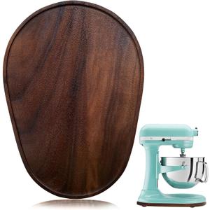Walnut Wood Mixer Slider Mat for KitchenAid 5-8 qt Stand Mixer Scratch-Resistant Sliding Tray