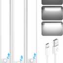 12'' Under Cabinet Lights, 2500mAh LED Battery Operated Rechargeable Motion Sensor Lights Indoor, Magnetic Dimmable Closet Light, Wireless Under Counter Cupboard Night Light for Kitchen, Stair, 3 Pack