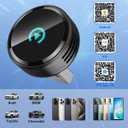 Ultra Mini Circular Wireless CarPlay & Android Auto Adapter, 3-5s Fast Auto Reconnect, Aluminum Alloy Vent Design, 2-in-1 CarPlay Wireless Adapter for iOS & Android with USB A/C Port