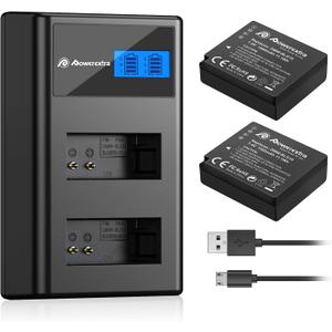 2 Pack DMW-BLG10 Battery 1500mAh and Dual USB Charger for Panasonic DC-G100, DC-ZS80, DC-GX9, DC-LX100 II, DC-ZS200, DC-ZS70, DMC-GX80, DMC-GX85, DMC-ZS60, DMC-ZS100, DMC-GF6, DMC-GX7K, DMC-LX100K