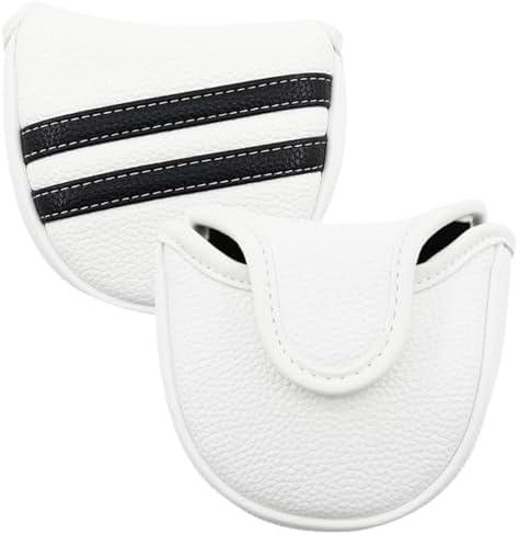 Golf Club Covers, 1pc Golf Headcovers for Woods and Driver Fairway Hybrids Women Men - Premium PU Leather with Interchangeable Tags & Magnetic Blade and Mallet Putter Covers