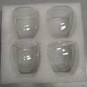 Espresso Cups Set of 4, 3 OZ Expresso Shots Glass Cup, Double Walled Glass Coffee Mugs, Espresso Machine Accessories,Insulated Clear Espresso Shot Glasses Cups,Water Won't Enter Between Double Walls (vacuum)