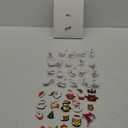 Honoson 20 Pcs Christmas Badge Reel Retractable Holiday Felt Name Badge Holder with Clip Santa Claus Snowman Penguin Elk Gingerbread Man Xmas Tree Holder ID Reels for Teacher Nurse Doctor(Classics)