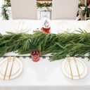 U'Artlines 1Pcs Christmas Norfolk Pine Garland, 9 Ft Xmas Faux Greenery Garland Real Touch Winter Cedar Garlands for Table Stairs Mantle Fireplace Holiday Decoration