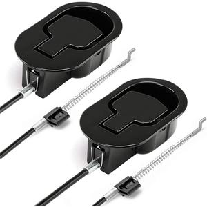 2Pcs Metal Recliner Handle Replacement Parts with Cable, Universal Sofa Chair Couch Release Lever Pull Handle, Fits Ashley and Most Recliner Sofa Brand, Exposed Cable Length 4.9"