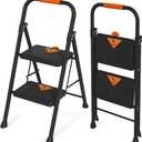 2 Step Ladder,2 Step Ladder Folding Step Stool with Extra Large