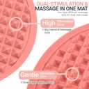 Upgrade Silicone Foot Massager Mat, Large Reflexology Mat for Feet Relaxation, Portable Foot Acupressure Mat with Dual-Side Usage, Foldable Standing Desk Mat for Pain, Fatigue Relief(Pink-L)