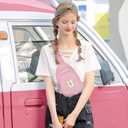 Viverte Small Corduroy Sling Bag Initial Crossbody Bag Fanny Pack for Girls Personalized Birthday Gifts for Teen Girls Gifts (Pink)