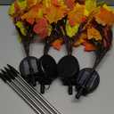 4Pack Fall Solar Lights Outdoor Waterproof,80LED 160 Maple Leaves Solar Garden Lights Outside, Autumn Artificial Tree Pathway Lights for Patio,Halloween,Thanksgiving,Fall Decoration