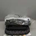 MTWML Hook On High Chair with Tray,Portable Baby High Chair That Attaches to Table,Clip On Fast Table Seat for Babies and Toddlers.Baby Feeding Seat for Dining Tables and Counter(Stripe-Black)