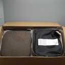 COLAMY Mid Century Modern Dining Chairs Set of 4, Upholstered Kitchen Chairs with Back, Farmhouse Fabric Side Dining Room Chairs with Wood Legs for Dining Room Kitchen Restaurant, Brown