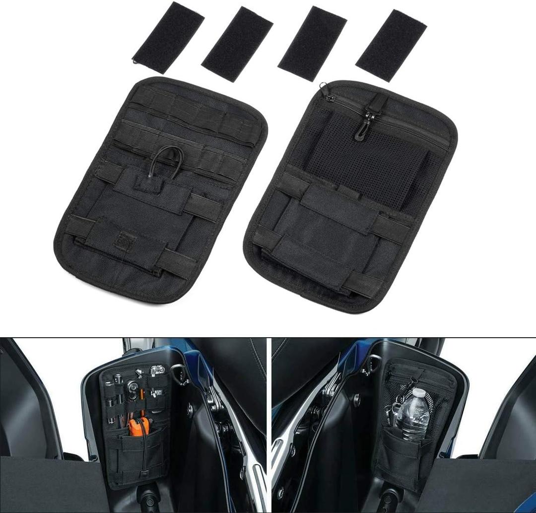 PBYMT Saddlebag Organizer Saddle Hard Bag Storage Compatible for Harley Touring Road King Street Electra Glide 1980-2024