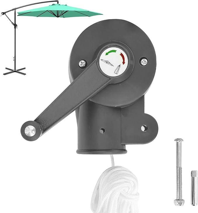 SONGBATE Patio Umbrella Replacement Parts, Umbrella Accessories, Heavy Duty Holder Umbrella Hand Crank for Offset Hanging Market Patio Umbrella
