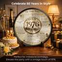50th Birthday Decorations for Women Men, 11.6 Inch Vinyl 50 Years Old Centerpieces for Tables Sign Decor, 50th Anniversary Decorations Gifts, Back in 1976 Vintage Poster, 50th Birthday Gifts for Him Her