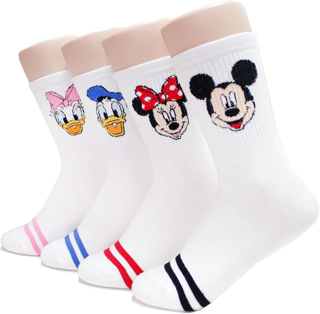 EVEISOCKS Animation Character Cartoon Series Collection Women's Original Socks (US, Alpha, One Size, Regular, Regular, D_01)
