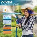 100ft Garden Hose - 2026 Ultra Lightweight Water Hoses w/10 Function Spray Nozzle and 3/4" Brass Fittings- Durable, & Flexible Water Pipe for Yard, Lawn, Outdoor & Gardening(Blue Black)