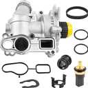 Water Pump Compatible with 20082016 Audi A3 A4 A5 A6 Q3 Q5 TT VW Tiguan Jetta Golf GTI Eos Beetle CC 2.0L 2.0T Replaces# 06H121026AB 06H121026AE 06H121026AF 06H121026CQ Aluminum
