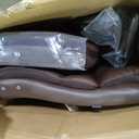 Thomasville Danvers Big & Tall Office Chair, Ergonomic High-Back and Contoured Lumbar Support, Supportive Comfort Craft Seat Cushion Technology, Breathable Vegan Leather with Padded Armrests, Dark Brown