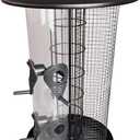 3 in 1 Bird Feeder – Seed, Suet & Nut Hanging Garden Feeder with Easy Fill Top, 3 Section Large Capacity Wildlife Feeder, Durable Outdoor Black