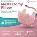 Zomaple Post Mastectomy Pillow Post Surgery Post-Op Essentials, Breast Augmentation/Reduction & Mastectomy Recovery Supplies Washable Cover for Comfort & Support