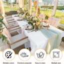 6 Pack 70x120-Inch Rect White Tablecloths-Reusable Polyester Table Covers  Protect from Spills (Not Waterproof)  for Weddings, Banquets, Parties  Ships Folded, Wrinkles Likely, Steam Before Use