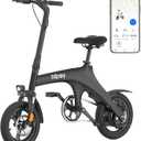 Hiboy Electric Bike for Adults, Max 20MPH Speed & 43.5 Miles RangePAS, 500W Peak Motor and Removable Battery, Front Suspension Electric Bicycle, 14" Foldable ebike, UL2849 Certified