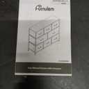 Furnulem 8 Drawer Dresser, Wide Fabric Chest of Drawers, Vintage Furniture for Bedroom, Living Room, Hallway, Closet Clothes Storage, Wooden Top