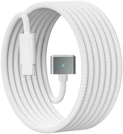140W USB-C to Magnetic 3 Cable, Compatible with MacBook Pro 2021 M1 Pro & Max Chip 14" 16", MacBook Air 2022 M2, MacBook Pro 2023 M2 Pro & Max Chip 14" 16", Safe 3 Cable for MacBook - 6.6ft