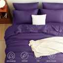 CozyLux Queen Comforter Set Purple, 7 Pieces Bed in a Bag Queen Comforter Set with Sheets, Luxury Soft Bedding Sets with Down Alternative Comforter, Fitted Sheet, Flat Sheet, Pillowcases & Shams