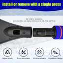 Dickno 24 Inch Car Snow Scraper and Brush, Detachable Scratch Free Ice Scraper with Ergonomic Foam Grip, Universal Winter Snow Removal Tool for Car Windshield Window (Blue)