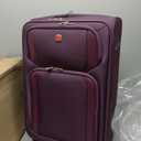 ROPLUS Laduga Softside Expandable Luggage with Large Steel Wheels Checked-Luggage Suicase (Purple, 25-Inch)
