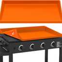 GrillChef Silicone Griddle Cover Mat for Blackstone 36 Inch, Full Wrap-Around Flat Top Cover, Heavy Duty Food-Grade Grill Buddy Mats, All Season Griddle Top Protective for Grill Accessories, Orange