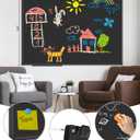 XBoard Magnetic Chalkboard Blackboard 48 x 36, Chalk Board/Black Board with 2 Magnets, Black Aluminium Frame